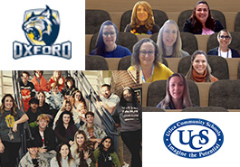  Combined image of Oxford High School students and UCS employees with UCS and Oxford High logos